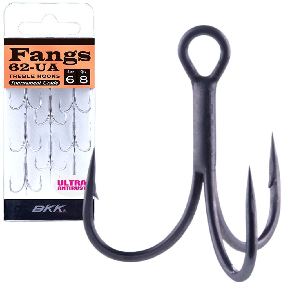 BKK Lure Fishing Ultra-Antirust Coated Treble Hook FANGS-62