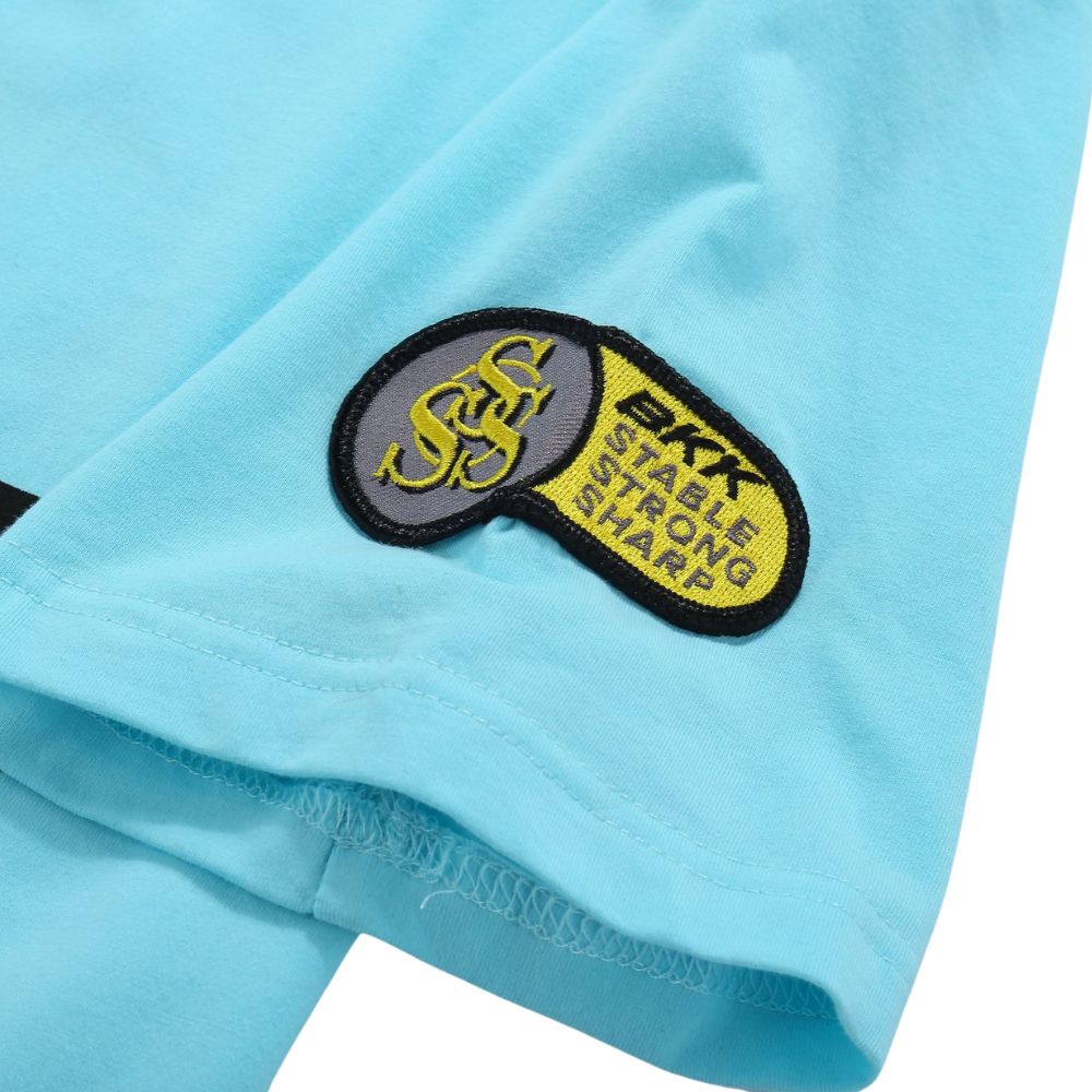 BKK Fishing Hi-Elastic Soft Ice-Cool Short Sleeve ORIGIN T-Shirt Blue - Image 3