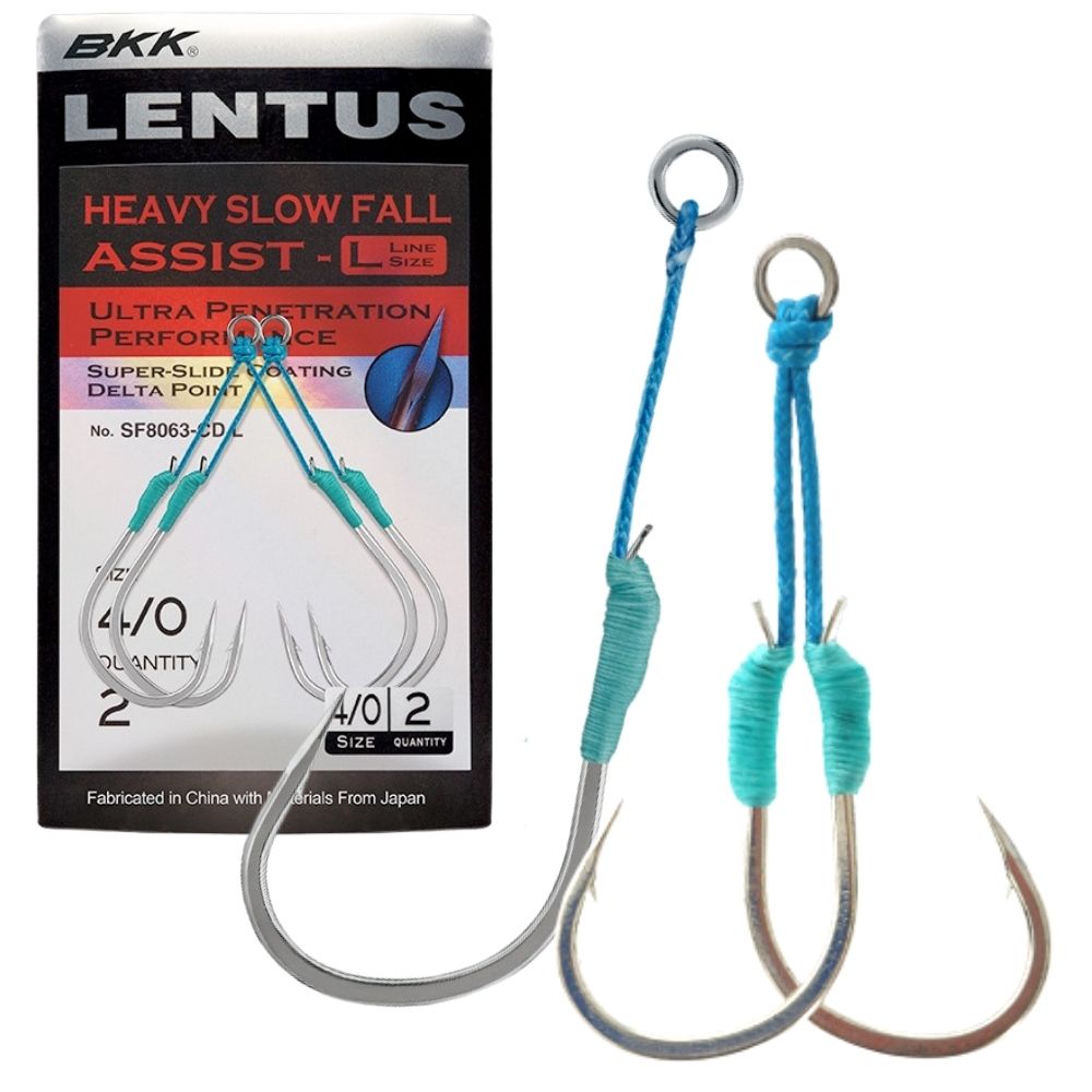 BKK Saltwater Jigging Pre-Tied Heavy Slow Fall Assist Hooks SF LENTUS L