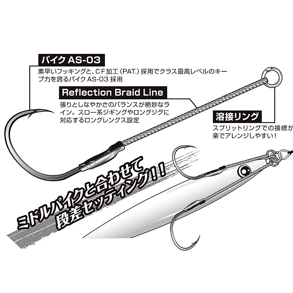 DECOY Saltwater Jigging Pre-Tied Single Assist Hook LONG PIKE DJ-79 - Image 4