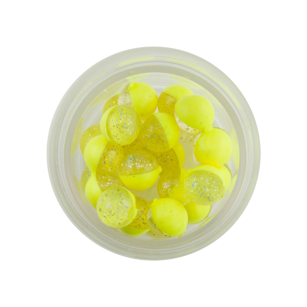 BERKLEY PowerBait Garlic Scented Power Eggs Floating Clear Silver-Fl. Yellow - Image 2
