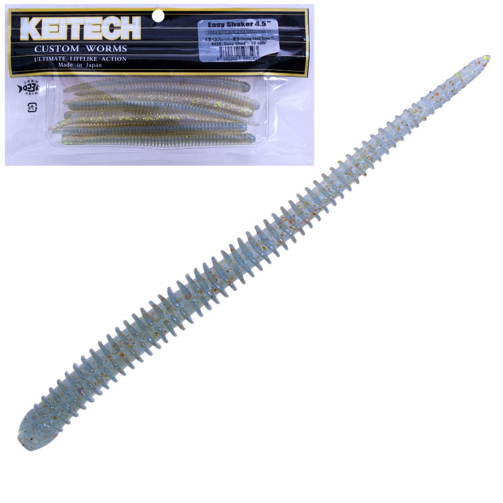 KEITECH Scented Soft Bait Worm Lure EASY SHAKER 4.5in - Image 3