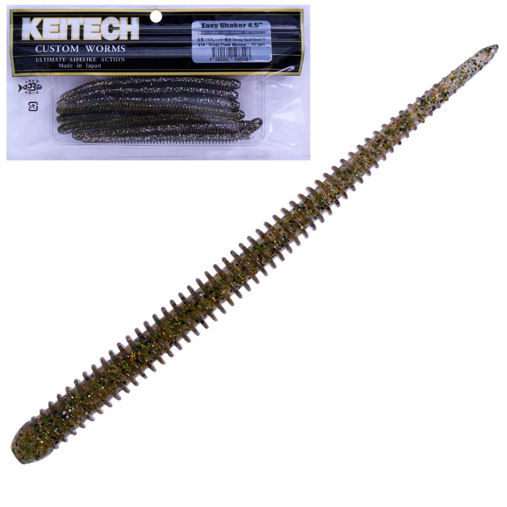 KEITECH Scented Soft Bait Worm Lure EASY SHAKER 4.5in