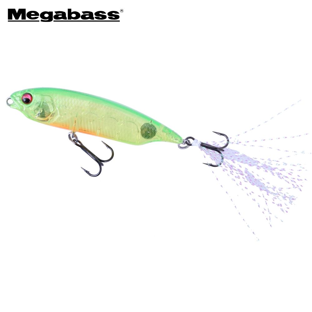 MEGABASS Topwater WTD Slow Sinking Lure KARASHI 59mm/5.3g GP Clear Lime Chart