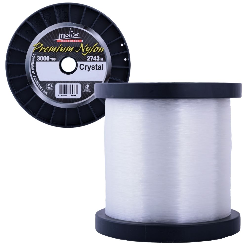 MOLIX Tournament Trolling Premium Nylon Line 55lb/3000yds/Crystal