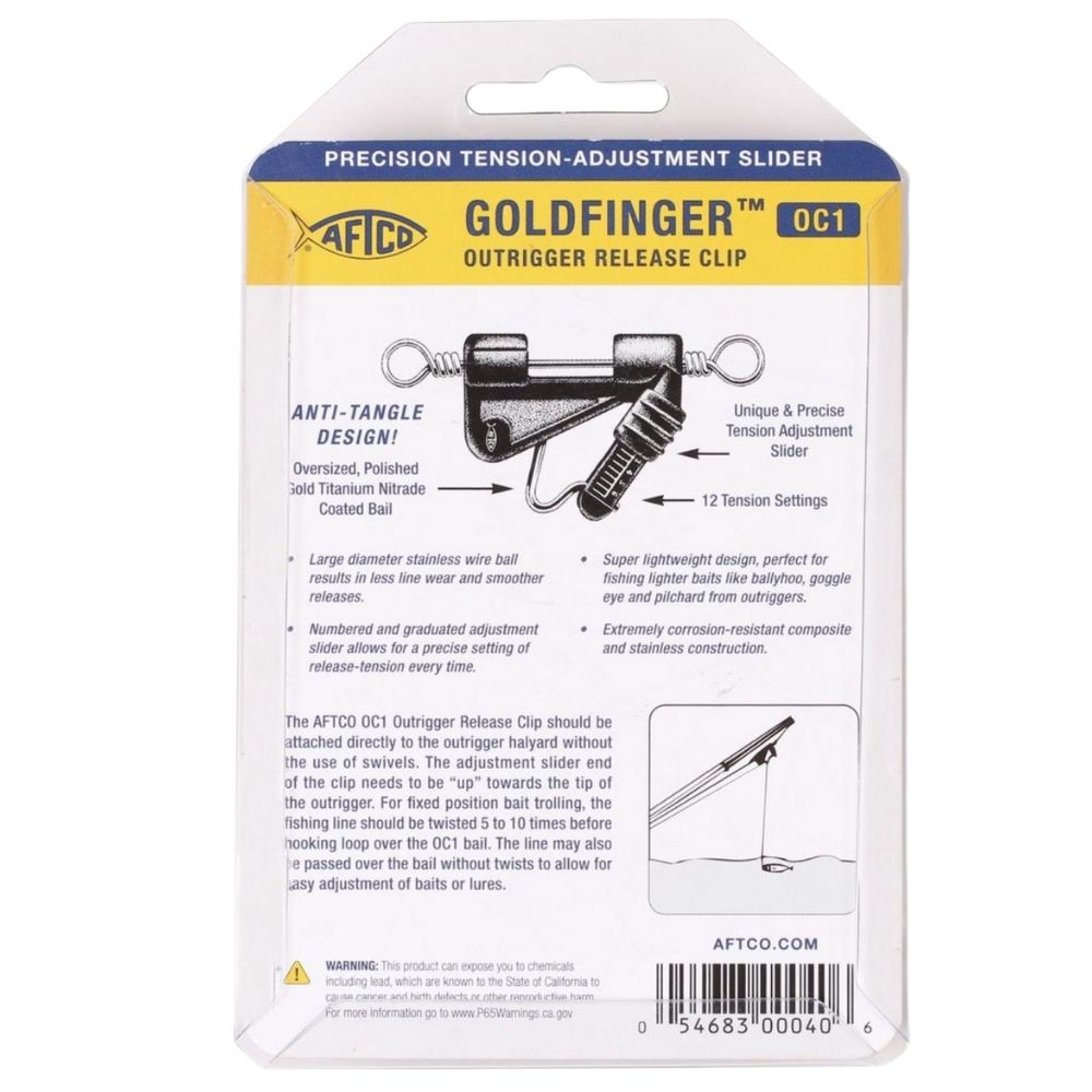 AFTCO Trolling Accessorie Outrigger Release Clip GOLDFINGER OC-1 - Image 3