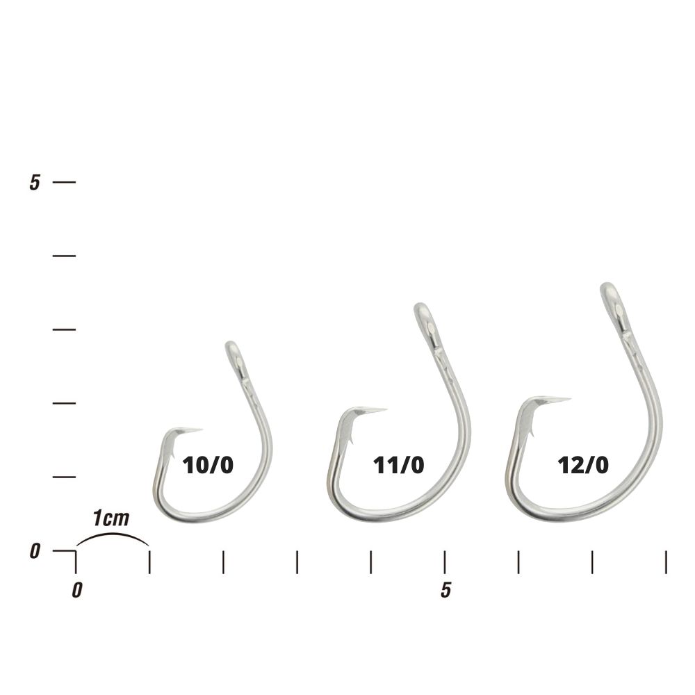 ASARI Big Game Fishing Stainless Steel Offset Hook TUNA CIRCLE A651IS - Image 2