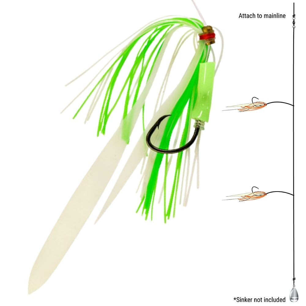 BLACK MAGIC Saltwater Bottom Fishing Rig SNAPPER SNACK Super Lumo 5/0 - Image 2
