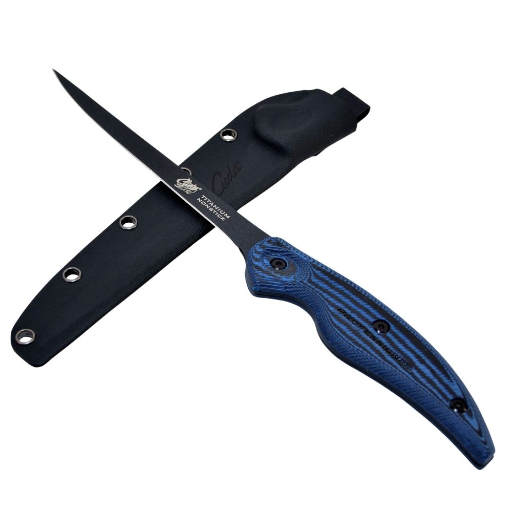 CUDA Titanium Bonded-Carpenter Steel Professional Fillet KNIFE 6” - Image 2