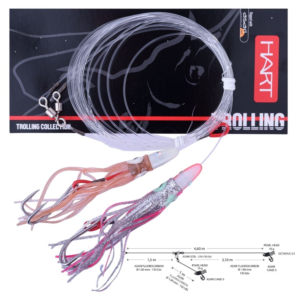 HART Saltwater Offshore Pelagics Tandem Trolling Rig OCTOPUS color DS2/A402