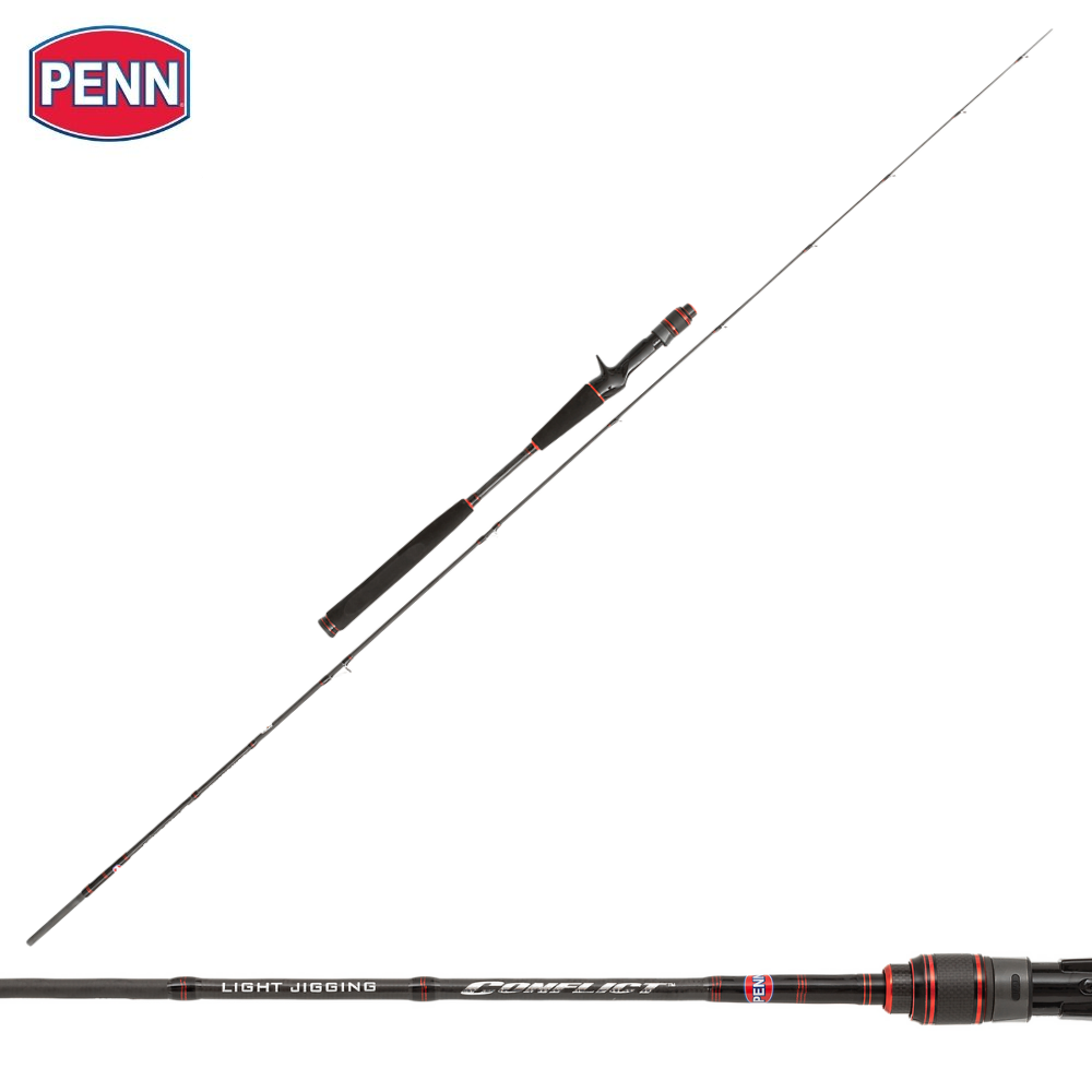 PENN Saltwater Baitcasting Jigging Rod CONFLICT LIGHT JIGGING 1.88m 40-120g