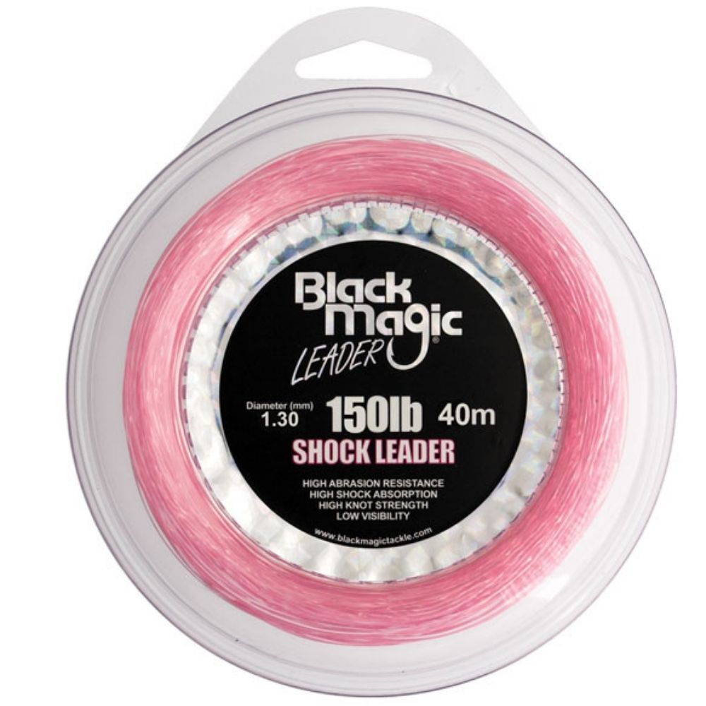 BLACK MAGIC Saltwater Fishing Monofilament Shock Leader Line PINK 150lb/40m