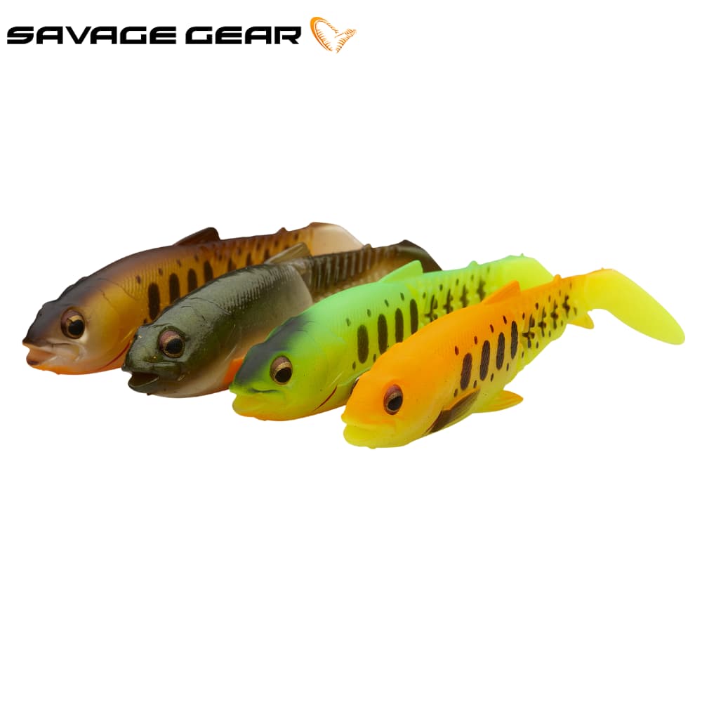 SAVAGE GEAR CRAFT CANNIBAL Paddletail 10.5CM 12G 4PCS Dark Water Mix
