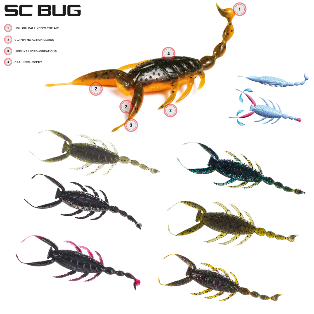 MOLIX Lifelike Soft Plastic Lure SC BUG 4”