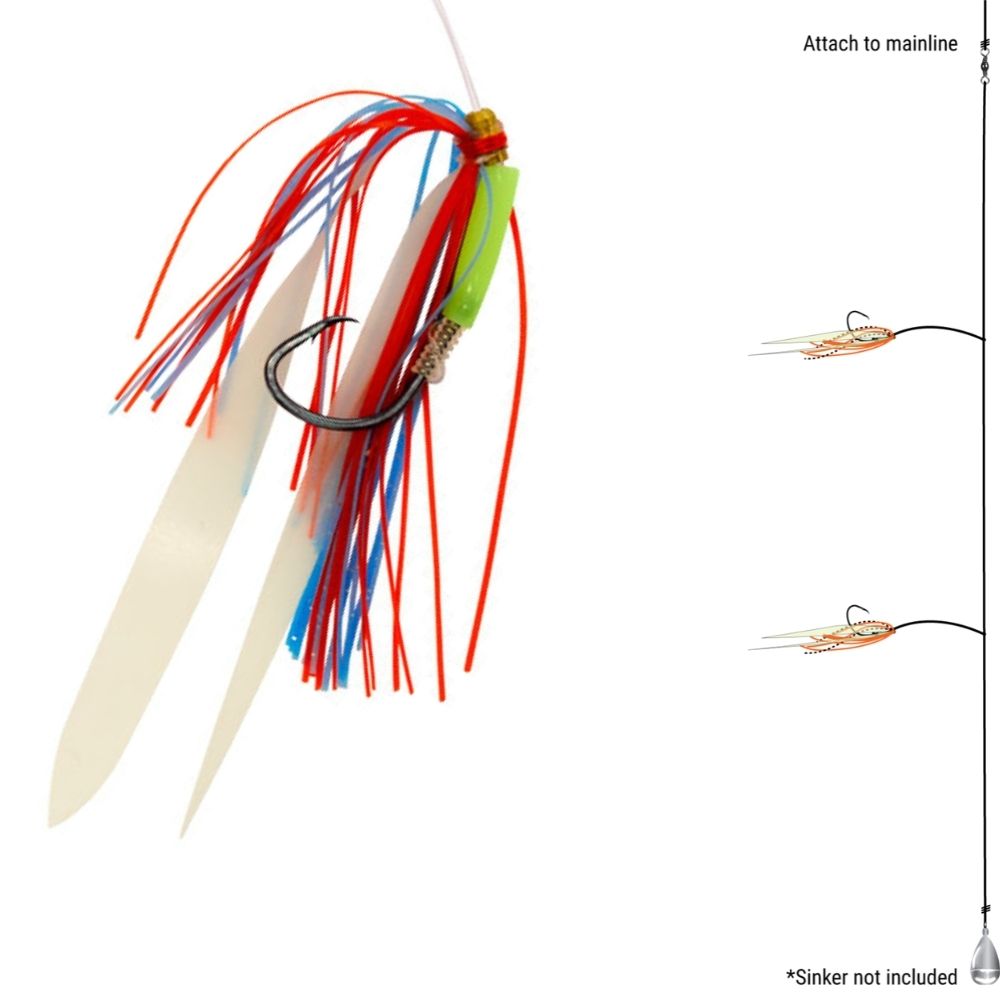 BLACK MAGIC Saltwater Bottom Fishing Rig SNAPPER SNACK Bleeding Pilly 3/0 - Image 2