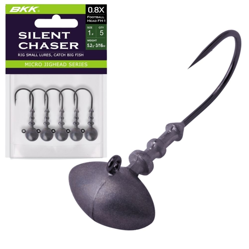 BKK Light Fishing Jighead SILENT CHASER Football Head