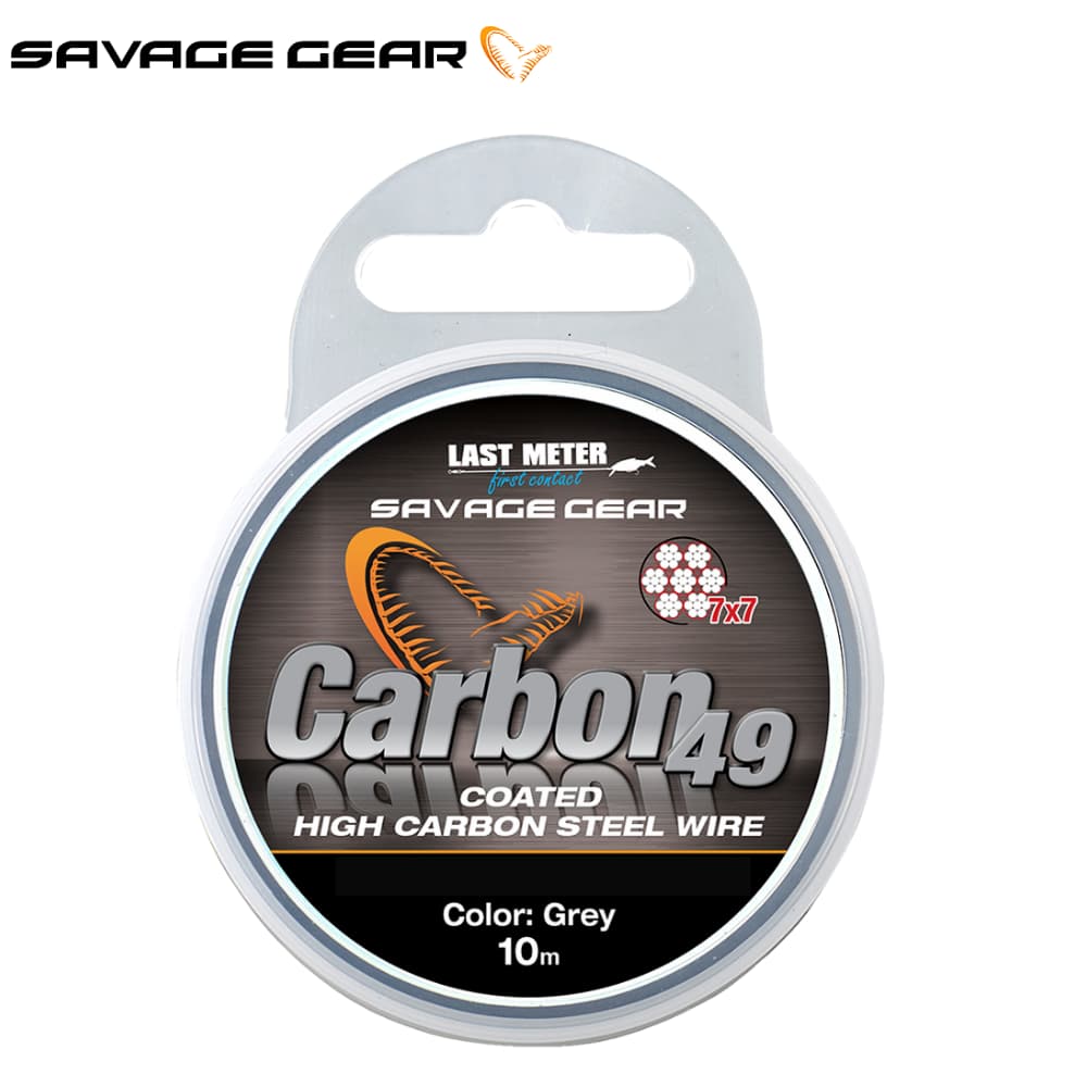 SAVAGE GEAR Stainless High Carbon Steel Wire CARBON49 10m