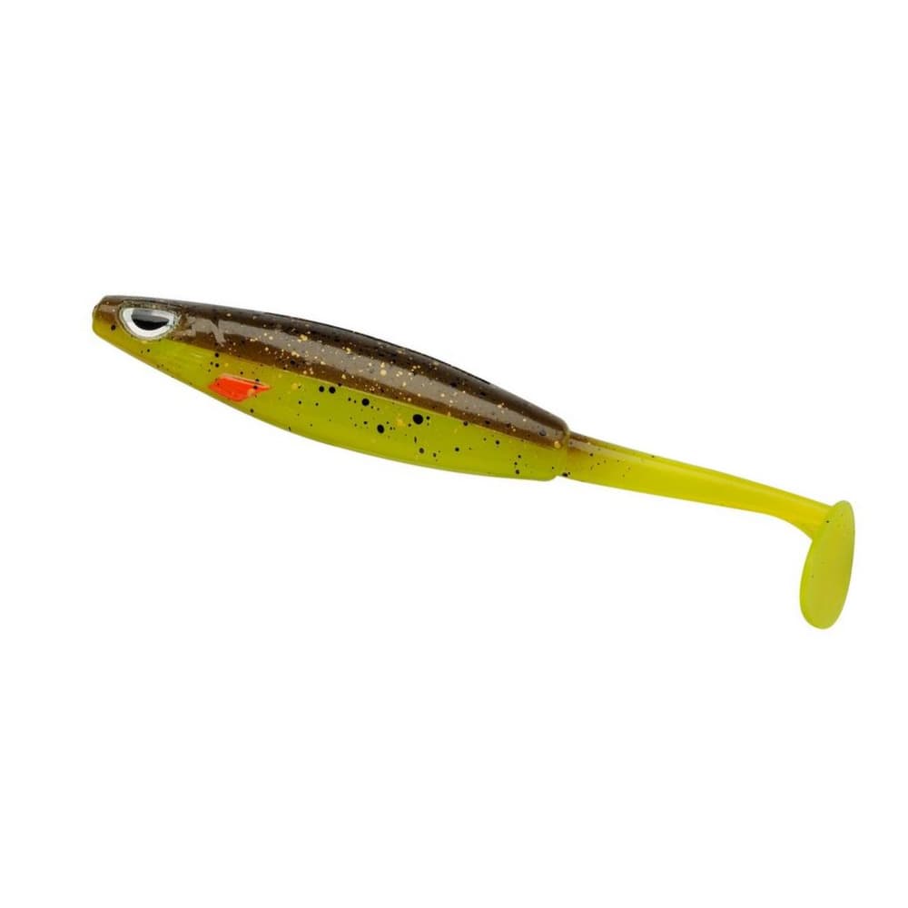 BERKLEY PowerBait Scented Soft Bait Lure SICK VIBE 12cm 2pcs - Brown Chartreuse - Image 2