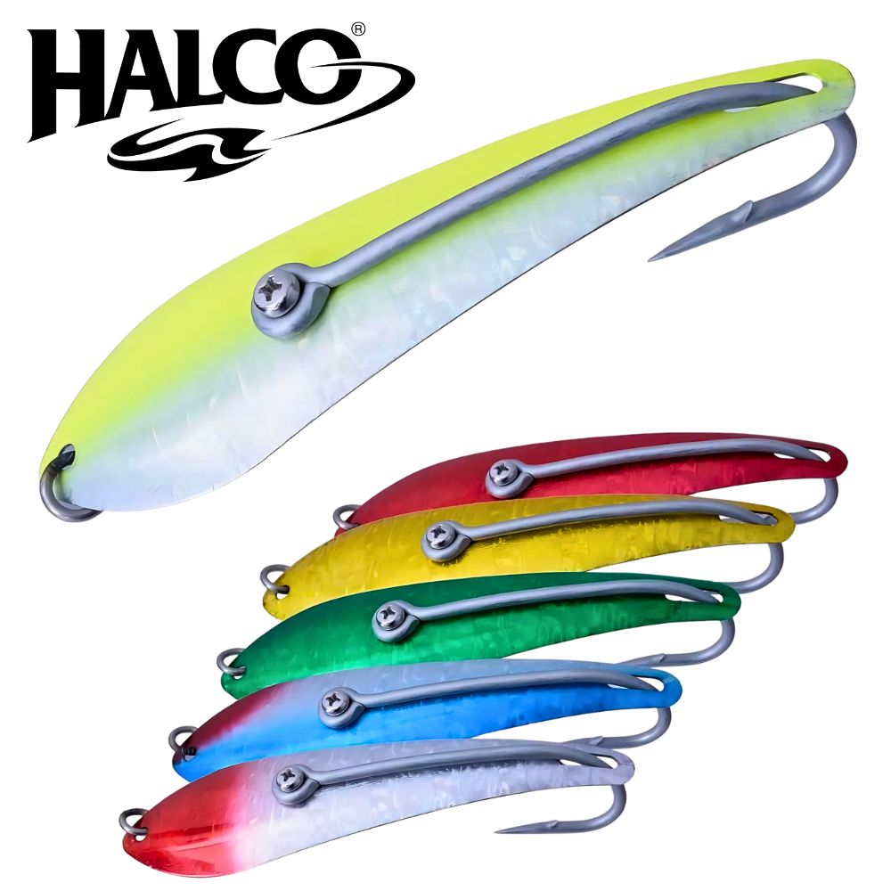 HALCO Saltwater Trolling Spoon Lure BARRA SPARKLER FOILED 4in