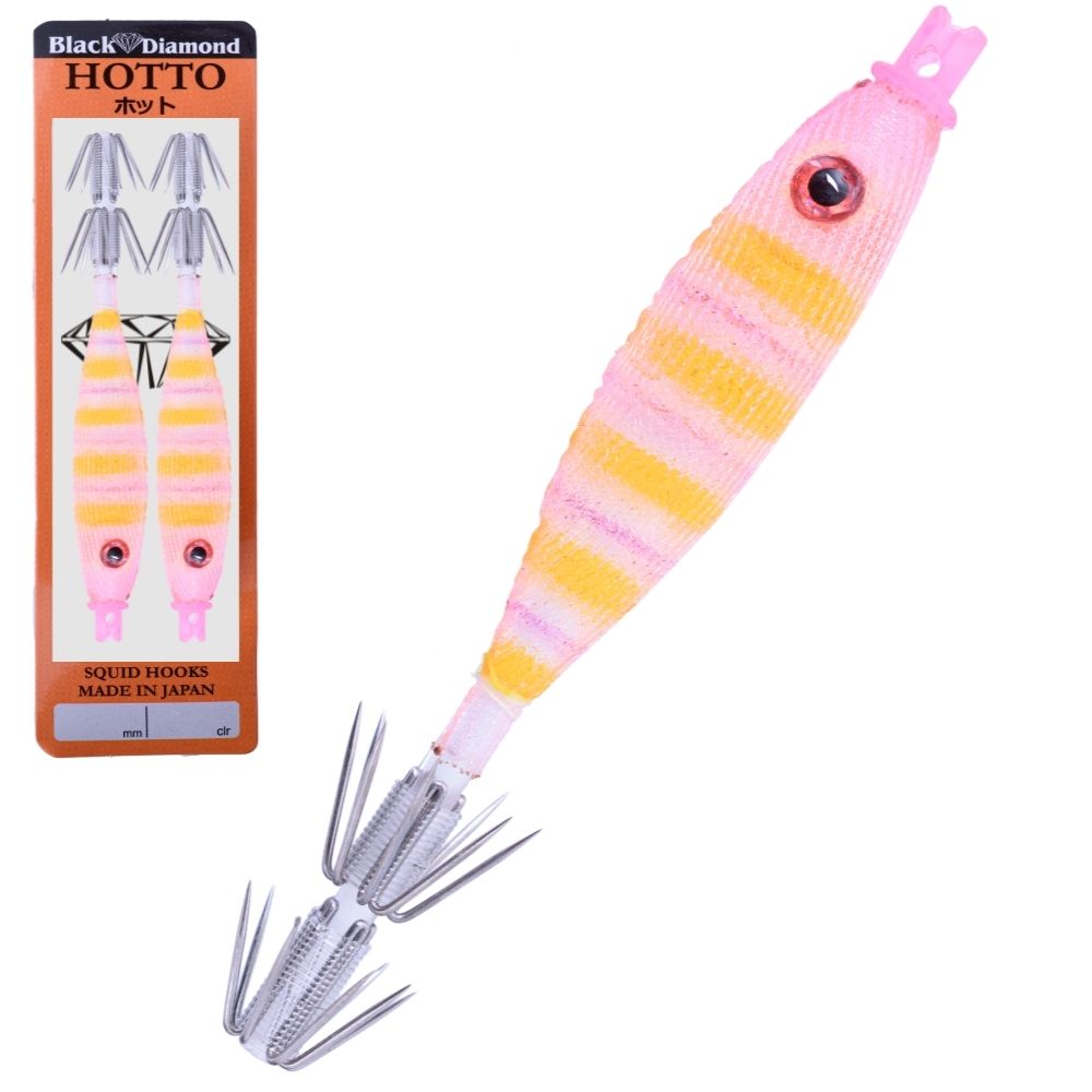 BLACK DIAMOND Squid Fishing Tataki Cloth Wrapped Soft Lure HOTTO 75mm #12