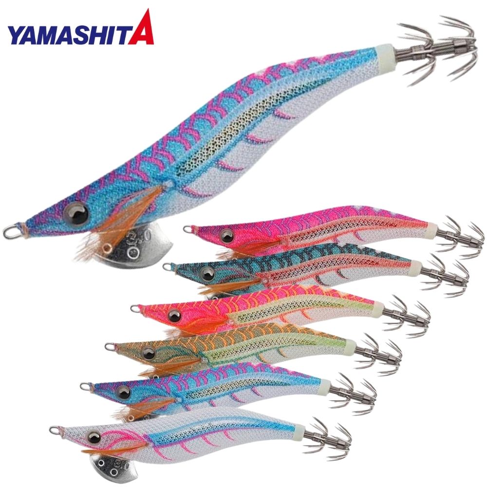 YAMASHITA Squid Fishing Cloth Wrapped Lure EGI-OH Live NEON BRIGHT 3.0