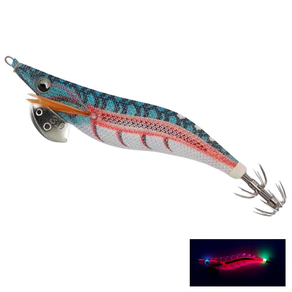 YAMASHITA Squid Fishing Cloth Wrapped Lure EGI-OH Live NEON BRIGHT 3.0 - Image 9