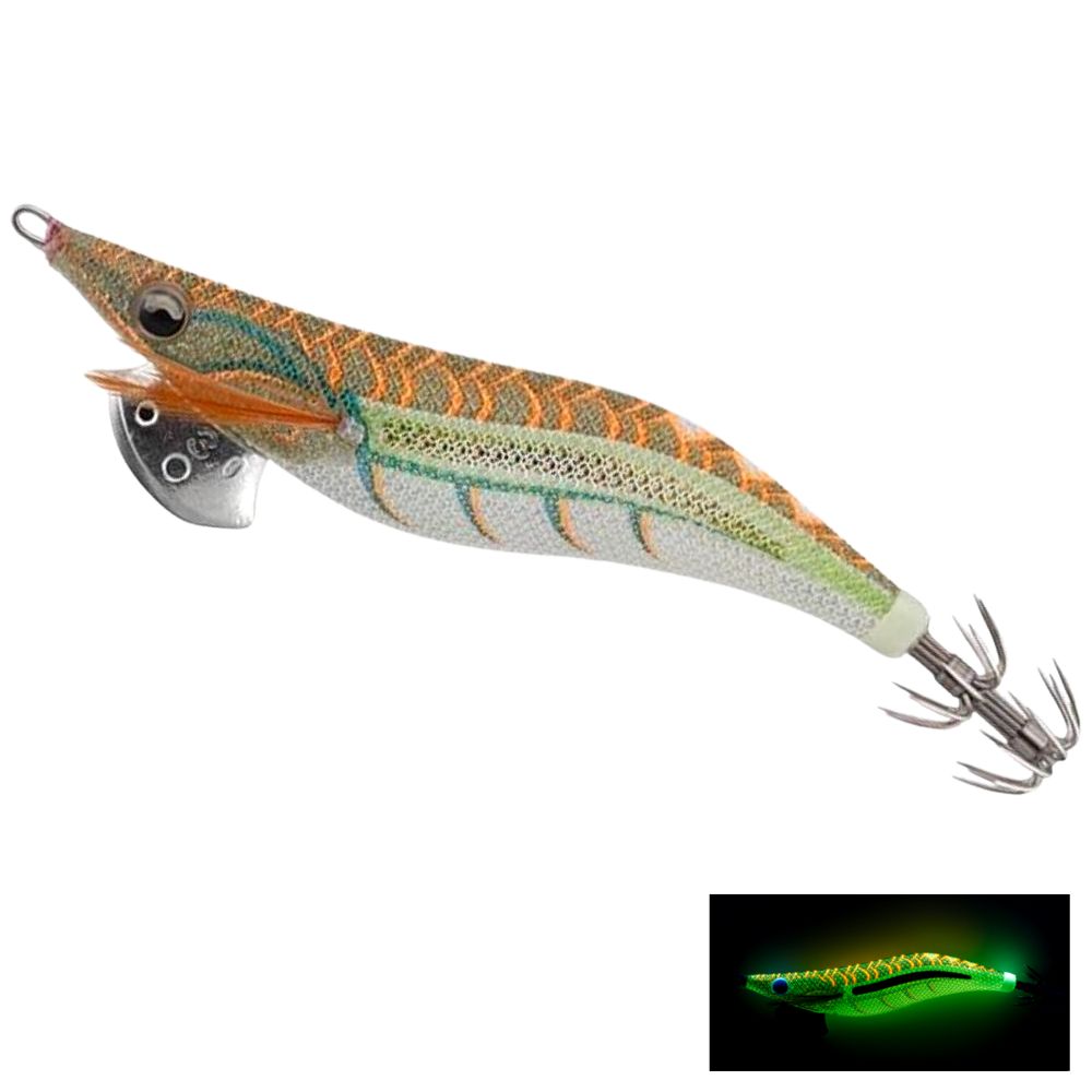 YAMASHITA Squid Fishing Cloth Wrapped Lure EGI-OH Live NEON BRIGHT 3.0 - Image 7