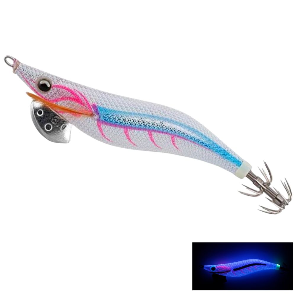 YAMASHITA Squid Fishing Cloth Wrapped Lure EGI-OH Live NEON BRIGHT 3.0 - Image 5