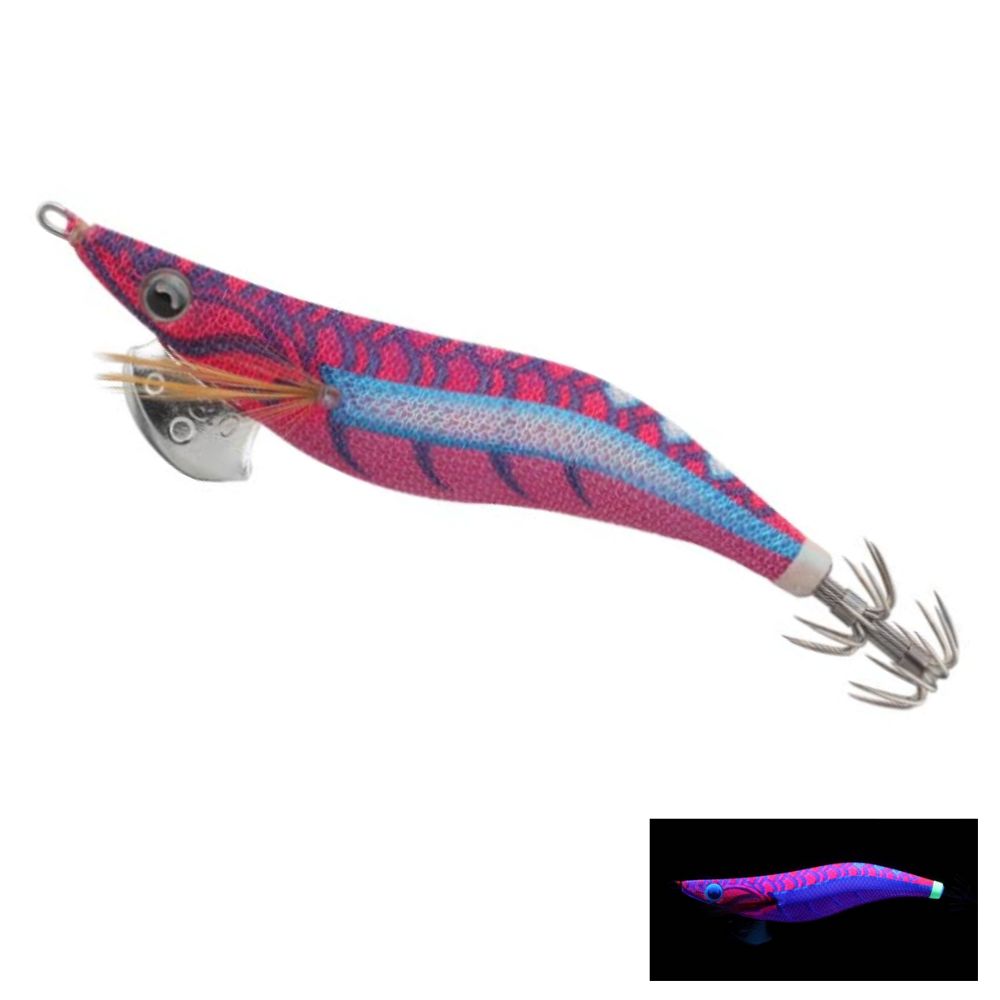 YAMASHITA Squid Fishing Cloth Wrapped Lure EGI-OH Live NEON BRIGHT 3.0 - Image 4