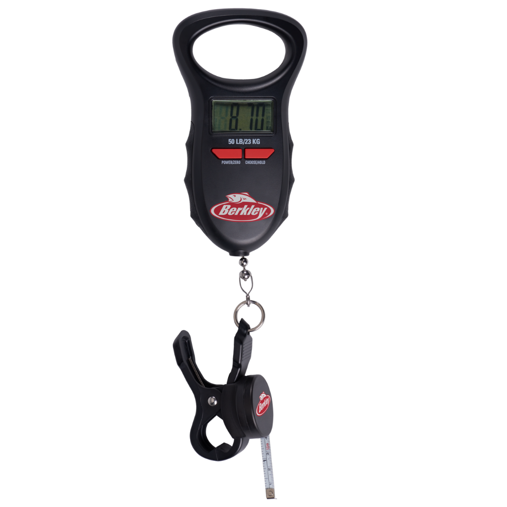 BERKLEY Water Resistant Digital Fish Scale With Tape Measure 50lb/23kg