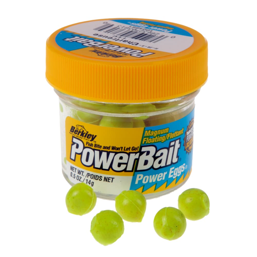 BERKLEY PowerBait Magnum Floating POWER EGGS Chartreuse