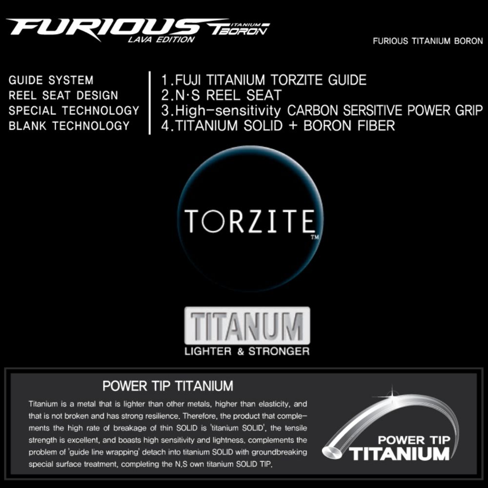 NS BLACK HOLE Rubber Jigging Baitcasting Rod FURIOUS TITANIUM BORON - Image 3