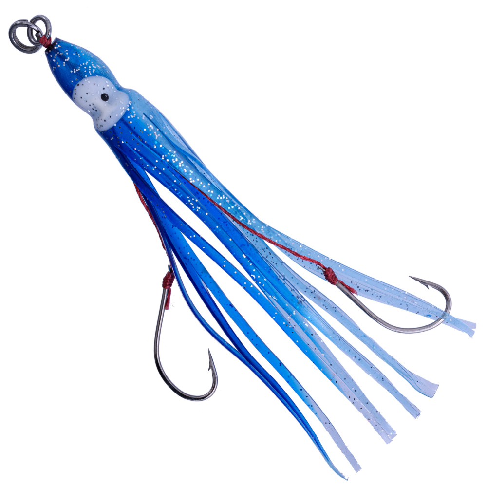 XORUS Rubber Jigging Metal Lure INCHIBITE II 250g Blue/Silver - Image 3