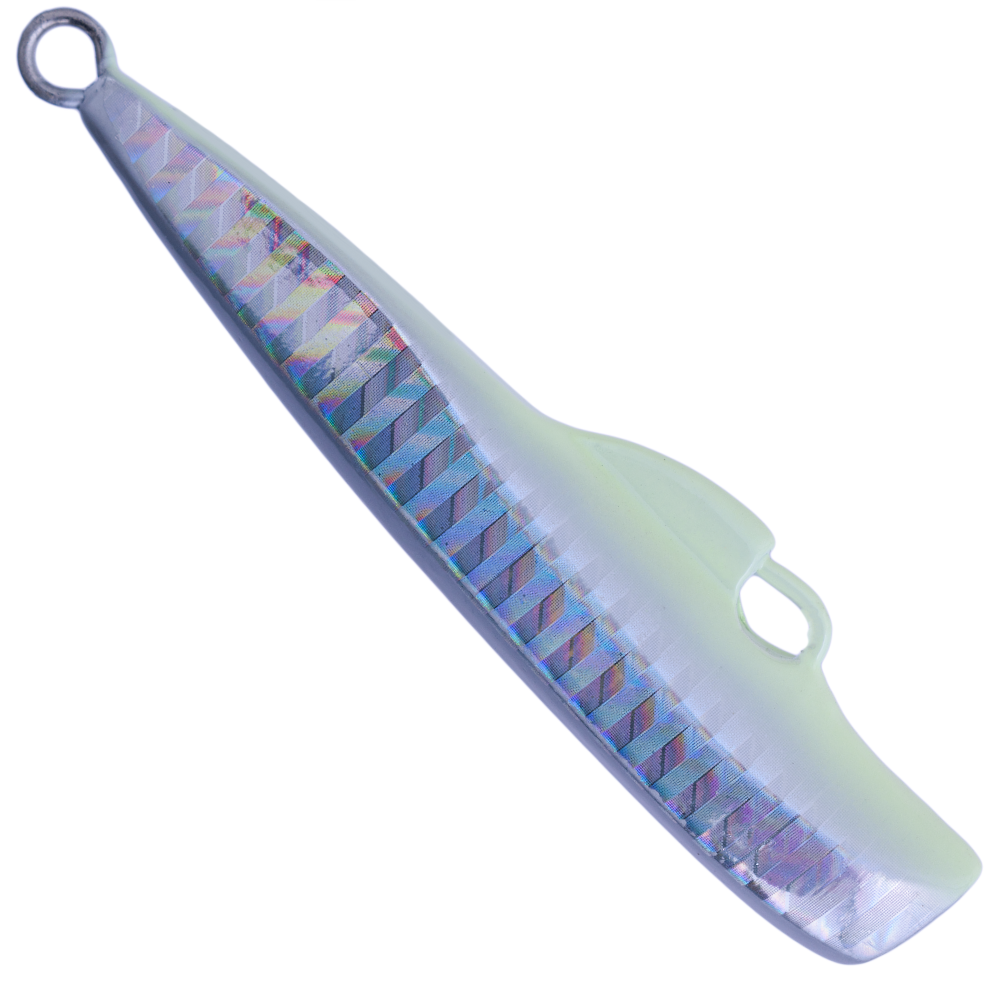 XORUS Rubber Jigging Metal Lure INCHIBITE II 200g Glow/Silver - Image 3