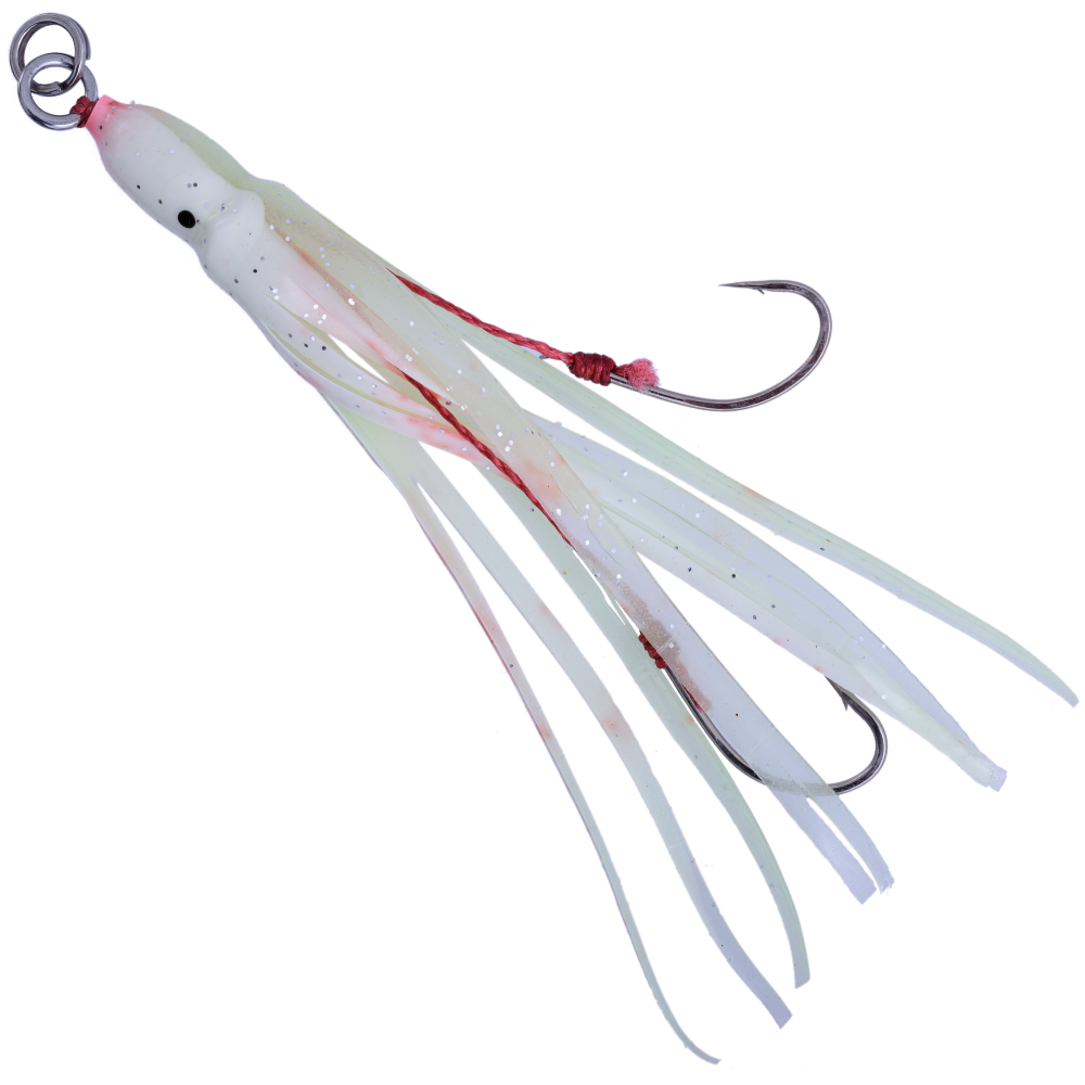 XORUS Rubber Jigging Metal Lure INCHIBITE II 150g Glow/Silver - Image 2
