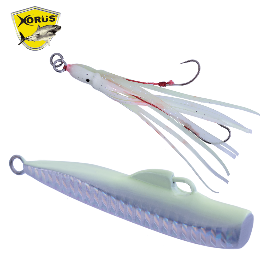 XORUS Rubber Jigging Metal Lure INCHIBITE II 150g Glow/Silver