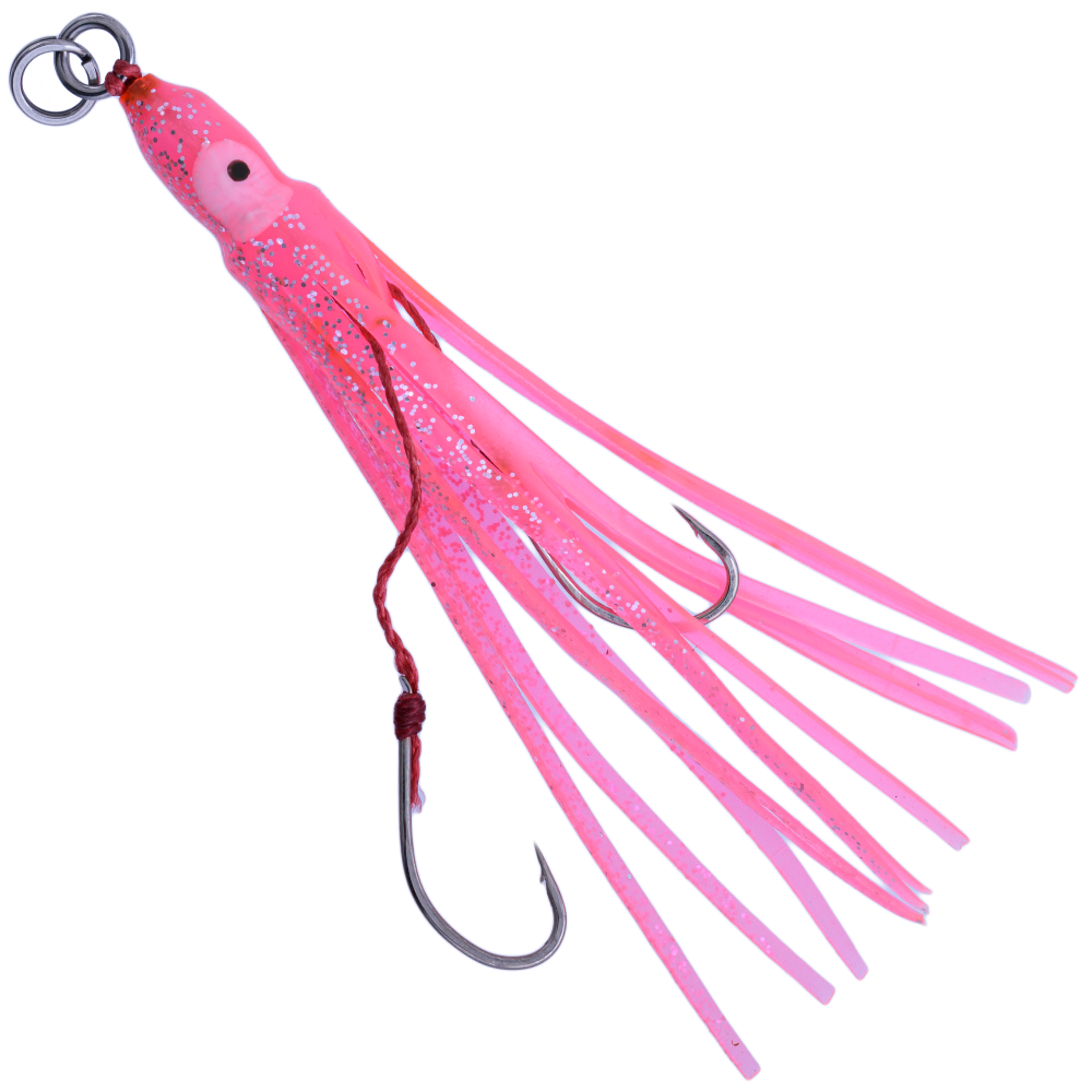 XORUS Rubber Jigging Metal Lure INCHIBITE II 200g Pink/Silver - Image 3