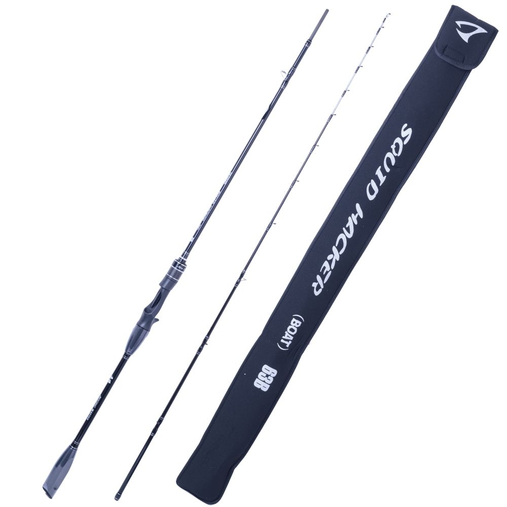 JIGGING MASTER Squid Fishing Baitcasting Boat Rod SQUID HACKER 63B Black - Image 3