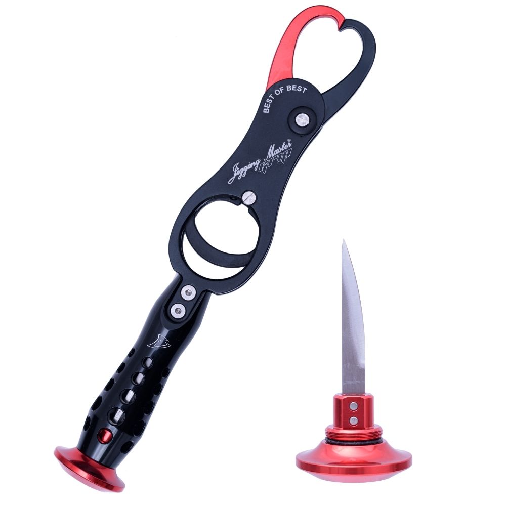 JIGGING MASTER Multi-Use Aluminium Fish LIP GRIP Black/Red