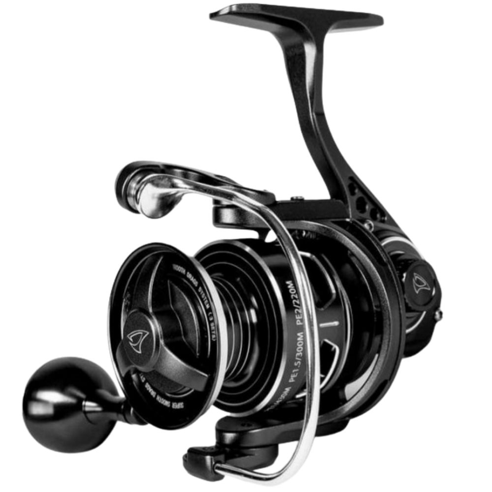JIGGING MASTER Ultimate Spinning Reel SUPER STAR 3000H Plus Black/Silver - Image 3