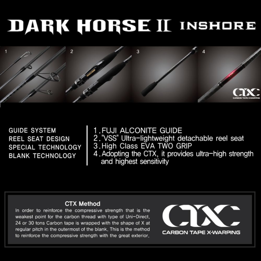 NS BLACK HOLE Shore Game Spinning Rod DARK HORSE II INSHORE - Image 12