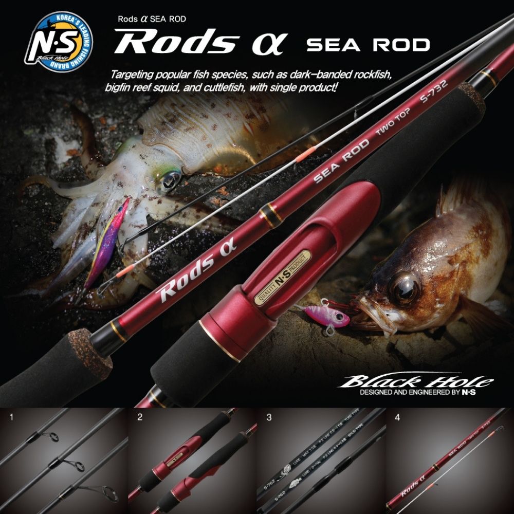 NS BLACK HOLE Saltwater Rockfishing/Eging Spinning Two-Top RODS-A SEA ROD - Image 2