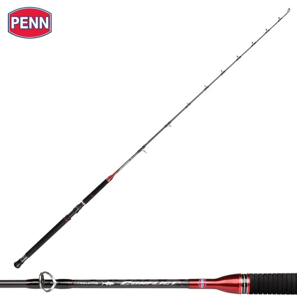 PENN Saltwater Fishing Spiral Rod CONFLICT TROLLING/12-20lb