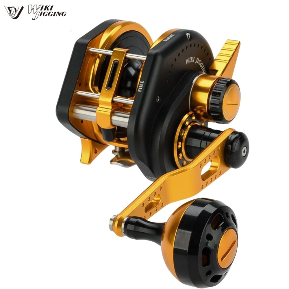 WIKI JIGGING Baitcasting Lefthanded Jigging Reel VIOLENT SLOW 2000XH Black/Gold