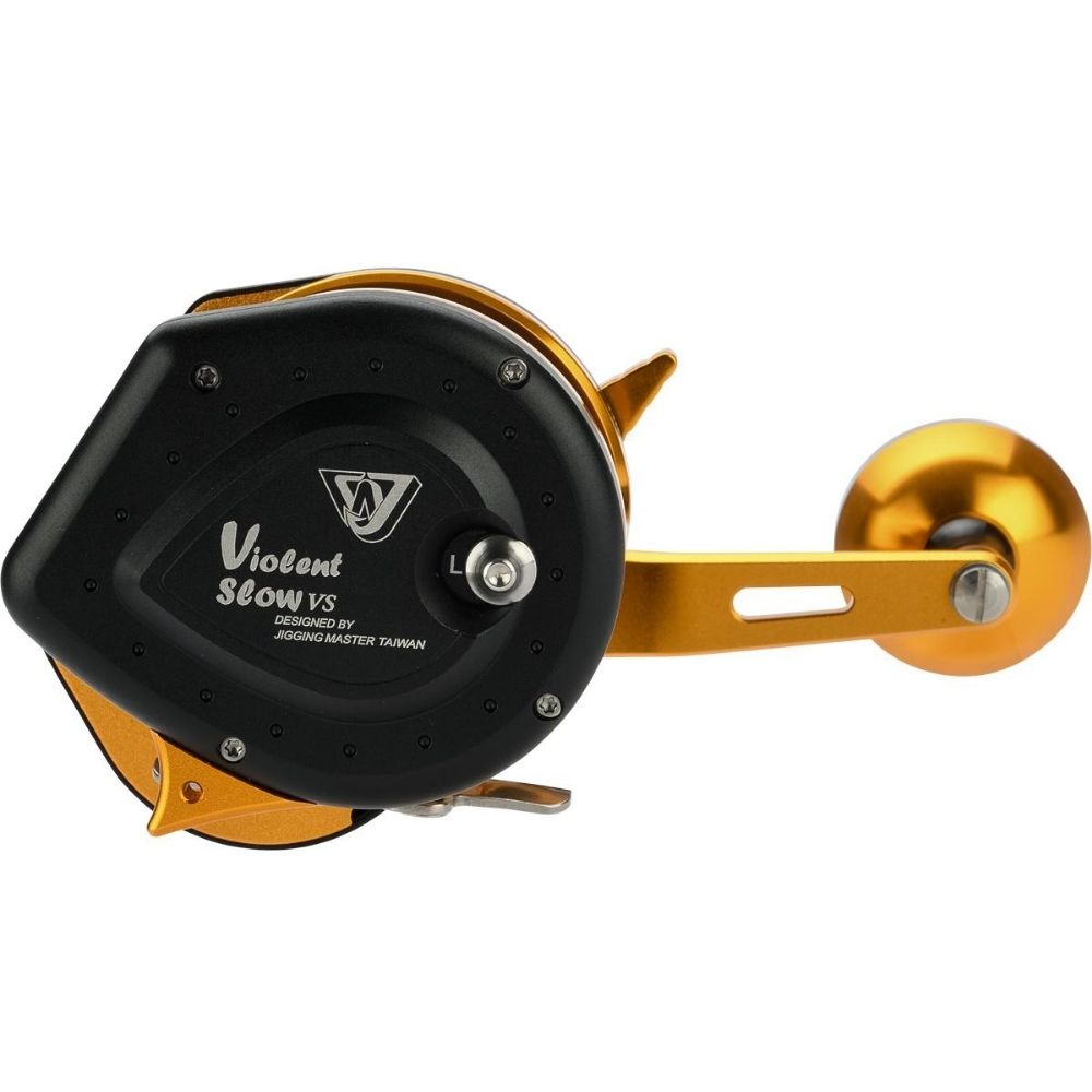 WIKI JIGGING Baitcasting Righthanded Jigging Reel VIOLENT SLOW 1500XH Black/Gold - Image 7