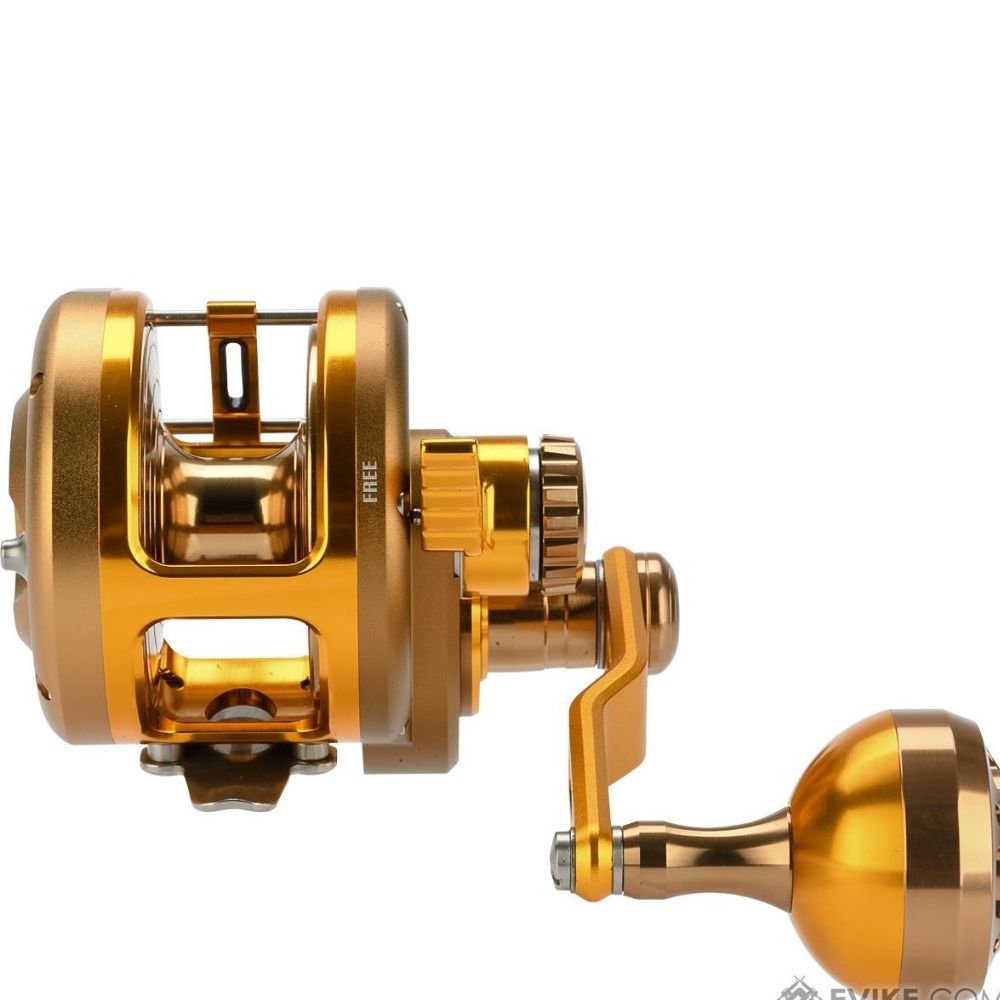 WIKI JIGGING Baitcasting Righthanded Jigging Reel VIOLENT SLOW 1500XH Brown/Gold - Image 9