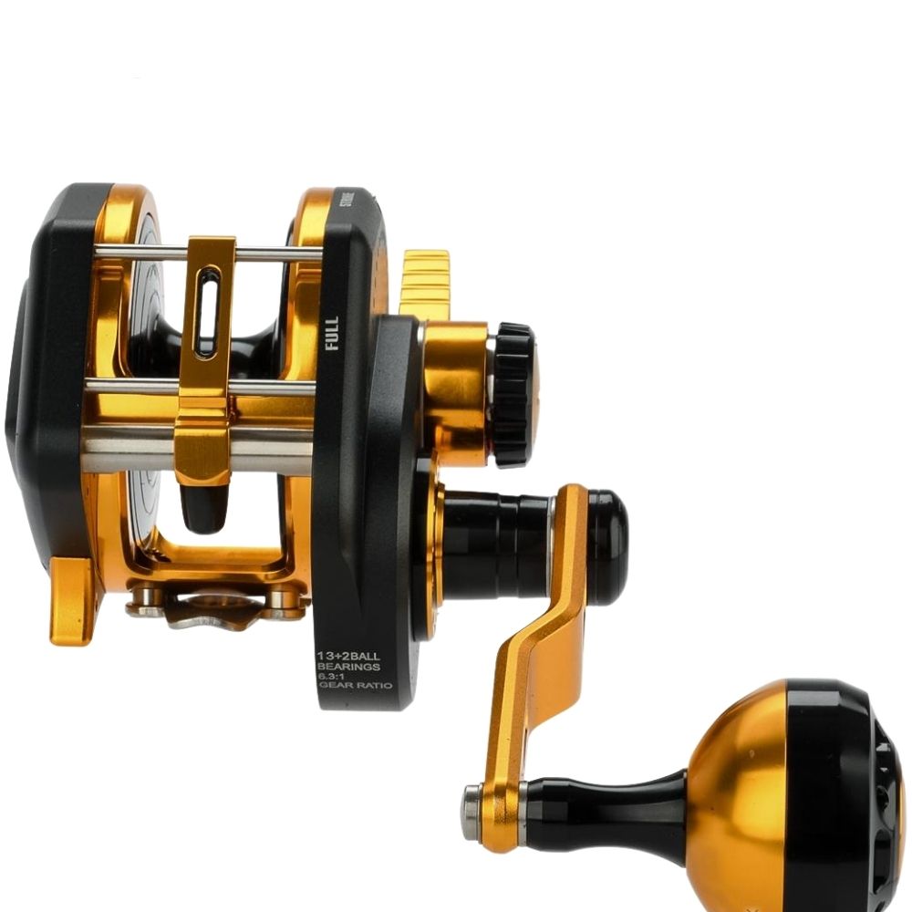 WIKI JIGGING Baitcasting Lefthanded Jigging Reel VIOLENT SLOW 2000XH Black/Gold - Image 6
