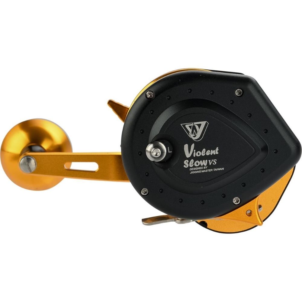 WIKI JIGGING Baitcasting Lefthanded Jigging Reel VIOLENT SLOW 2000XH Black/Gold - Image 9