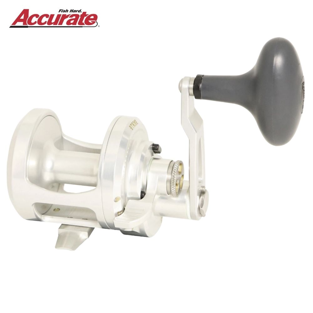ACCURATE Single Speed Baitcasting Righthanded Reel BOSS FURY FX-400X Silver