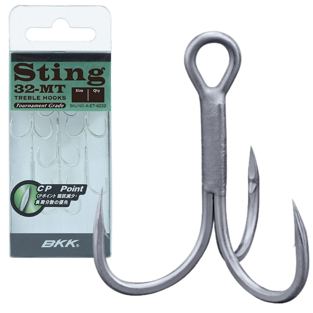 BKK Lure Fishing Tournament Grade Treble Hook STING-MT